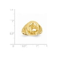 thumbnail image 2 of Solid 14k Yellow Gold Polished Horseshoe with Horse in Center Ring (15mm) - Size 12.5, 2 of 2