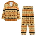 thumbnail image 3 of Suhoaziia Petite Pajamas for Women Thanksgiving Pumpkins Lightweight Breathable Loungewear Set Long Sleeve Top and Pant Soft Sleepwear with Pocket Size 2XL Ladies Gift Daily Wear, 3 of 6