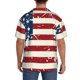 thumbnail image 3 of Fotbe Vintage American Flag Camisa Estampada de Manga Corta para Hombre, Casual de Verano, Estilo Playero, Sin Arrugas-3X-Large, 3 of 5