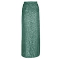 thumbnail image 5 of Women's Sequin Maxi Skirt Glitter Bodycon High Waist Long Skirt Wedding Party Holiday Formal Skirts, 5 of 6
