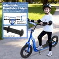 thumbnail image 4 of Gymax Kids Scooter w/ Adjustable Height Handlebar 12'' Inflatable Wheels Handbrake Navy, 4 of 10