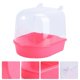 thumbnail image 2 of Caged Bird Bath Multi Cage Bird Bath Covered for Small Brids Canary Budgies Parrot (Red), 2 of 4