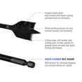 thumbnail image 5 of WORKPRO 10-Piece Pro Spade Drill Bit Set- Black Coating, Premium Carbon Steel, Paddle Flat Bits for Woodworking, Assorted Bits 1/4" to 1-1/2" with Storage Case, 5 of 7