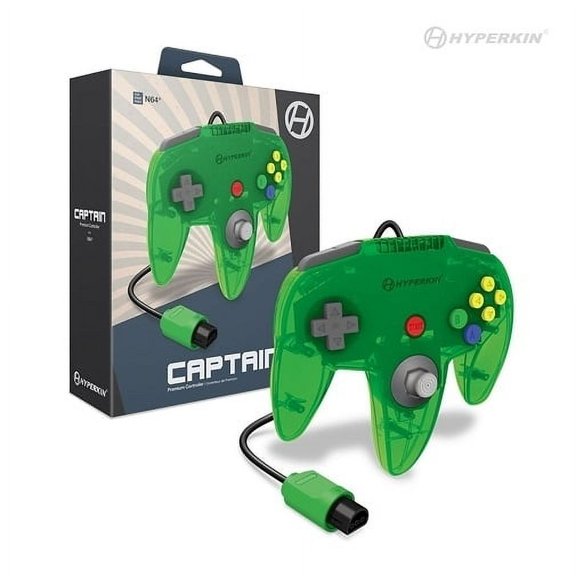 Nintendo 64 Captain Premium Controller For N64 (Lime Green) - Hyperkin