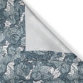 thumbnail image 5 of Ambesonne Flower Grommet Curtain, Botanical Nostalgic, 50" x 72", Slate Blue and White, 5 of 6