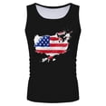 thumbnail image 2 of Caqnni American Flag Tank Tops for Men 4th of July Shirts Patriotic Sleeveless Muscle Tees (Black,M), 2 of 4