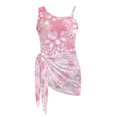 thumbnail image 7 of SEANATIVE Girls One-Piece Bathing Suit with Mesh Wrap Skirt Swimsuit Back Cutout Design Swimwear Trendy Swimsuits for Teen Kid Young Girls, Size 15-16, Pink Cherry Blossom, 7 of 7