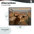 thumbnail image 4 of Stupell Industries Rustic Lodge Longhorn Western Landscape Black Framed Giclee Art, 14 x 11, by Matthew Piotrowicz, 4 of 8