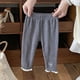 thumbnail image 1 of Cowsor Baby Girl Pants Toddler Girl Solid Ribbed Pants with Trim Newborn Cotton Leggings Infant Jogger Pants, 1 of 6