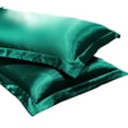 thumbnail image 5 of Nvzi 1 funda de almohada de seda de doble cara. Suave y agradable al tacto, esta funda de almohada proporciona un abrazo lujoso a la piel. 48 x 74 cm (azul oscuro)., 5 of 5