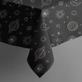 thumbnail image 5 of Black Cosmic Pattern Square Tablecloth,Waterproof Square Table Cover,Wipeable Spillproof Washable Table Cover for Home Kitchen Party Decor 42"X42"(107x107cm), 5 of 6