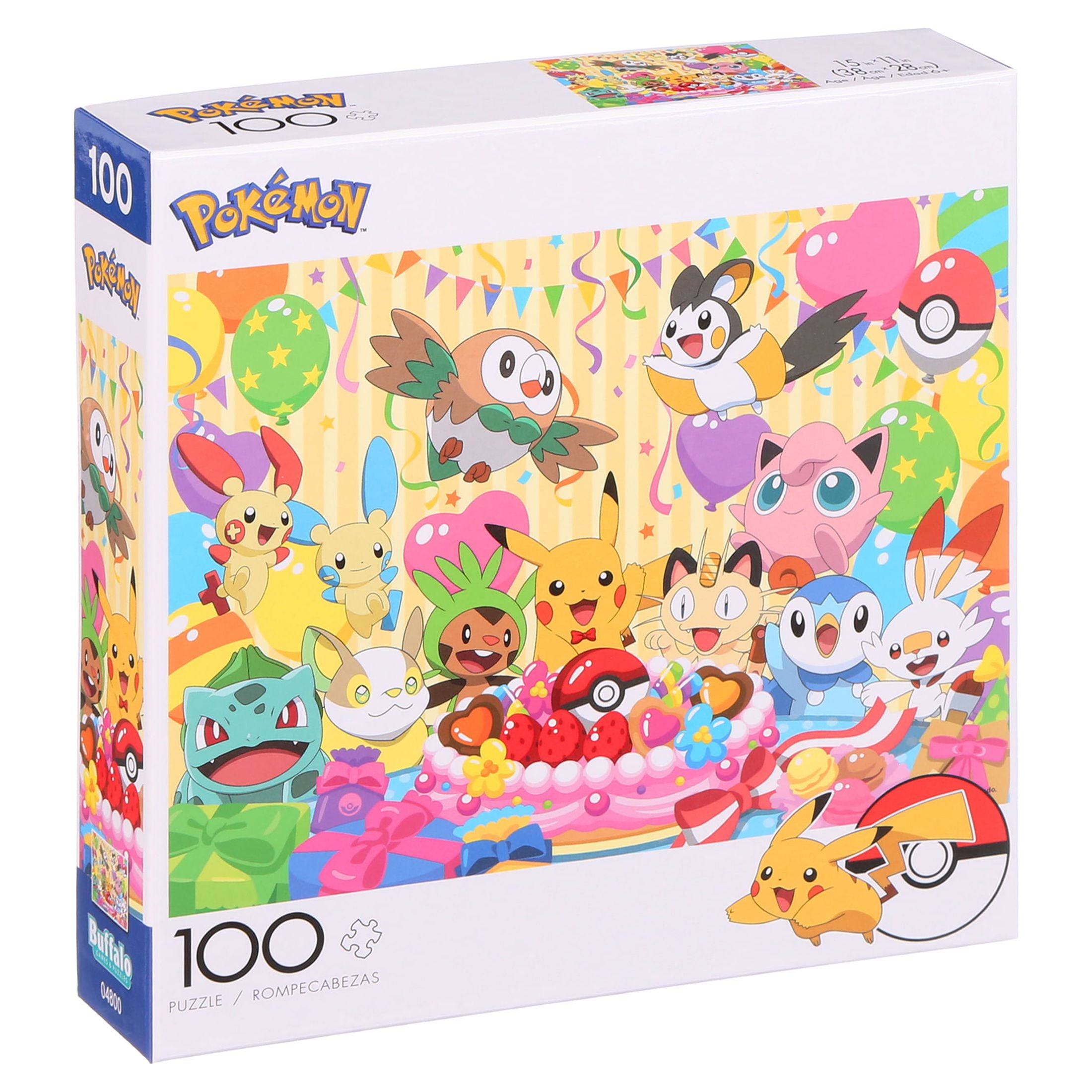 New! Lot of 3: Pokemon Pikachu Charizard Lugia Puzzle 100 Pcs Buffalo Games  NIB