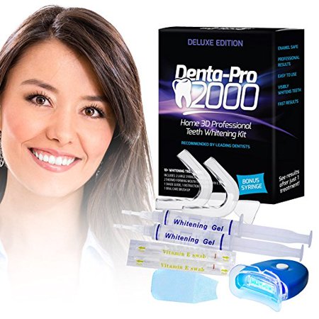DentaPro2000 Teeth Whitening Kit - Professional At Home Teeth Whitening - Denta-Pro2000 It's Safe & Affordable - Get Whiter Teeth After Just One (Best Way To Get White Teeth At Home)