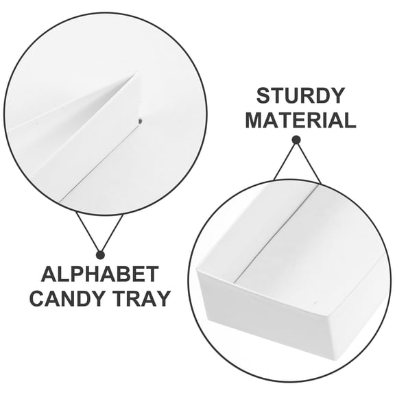 ELAYARD Sturdy White Fillable Cardboard Letters for Snacks and Candies