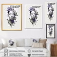 thumbnail image 4 of Designart "Abstract Woman in Purple Yin Yang III" Fashion Framed Wall Art - Glam Purple Woman Abstract Living Room Framed Canvas Art, 4 of 6