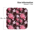 thumbnail image 2 of Yiaed Rose Flowers Print Leather Coasters for Drinks - Cup Coasters Coffee Table Kitchen Table Bar, Home & Office Gifts Handmade Drink Coasters-Square, 2 of 6