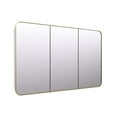 thumbnail image 7 of Glass Warehouse SC3-SQ-48X32-B Calla 48" X 32" Framed Triple Door Medicine Cabinet - Black, 7 of 7