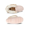 thumbnail image 3 of Jessica Simpson Microsuede Whipstitch Tipped Faux-Fur Moccasin Slipper, 3 of 6