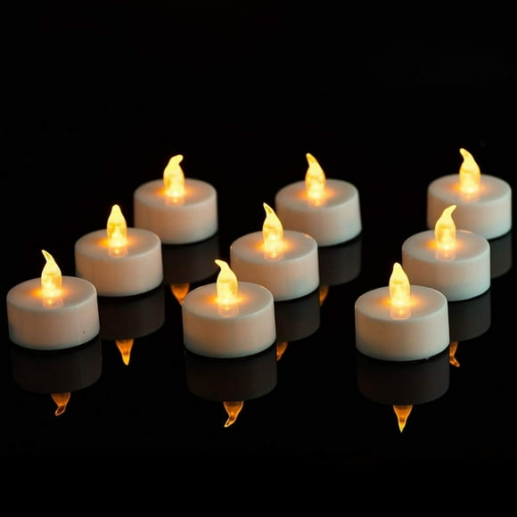 Velas LED Pilas Paquete 24 Sin Llamas Efecto Parpadeo Seguras para Hogar Festivales Decoración Bodas