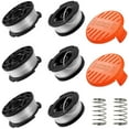 thumbnail image 1 of 6 Pack Line Spool With 2 Covers For Replace Black Decker Grass Trimmers Rep, Black And Decker Trimmer Spool Yardworks Trimmer Spool, 1 of 5