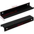 thumbnail image 4 of Tiradores para gabinete LC LICTOP de aluminio negro de 15 cm, 6 piezas, 4 of 6