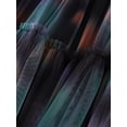 thumbnail image 4 of FEORJGP Women Tulle Tutu Long Skirt Gradient Tie-Dye Print A-Line Skirt Elastic Layered Mesh Fairy Skirt Fashion Bottom Daily for Beach Party Streetwear, 4 of 6