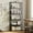 Black, variant on Twister.CK 6 Tier Bookshelf with Metal Frame, Industrial Tall Bookcase, Freestanding Open Back Display Rack, Storage shelf, for Bedroom, Living Room, Brown