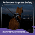 thumbnail image 6 of Pigo Cat Harness and Leash for Walking, Escape Proof Soft Adjustable Vest Harnesses for Cats, Easy Control Breathable Reflective Strips Jacket, Black, 6 of 10