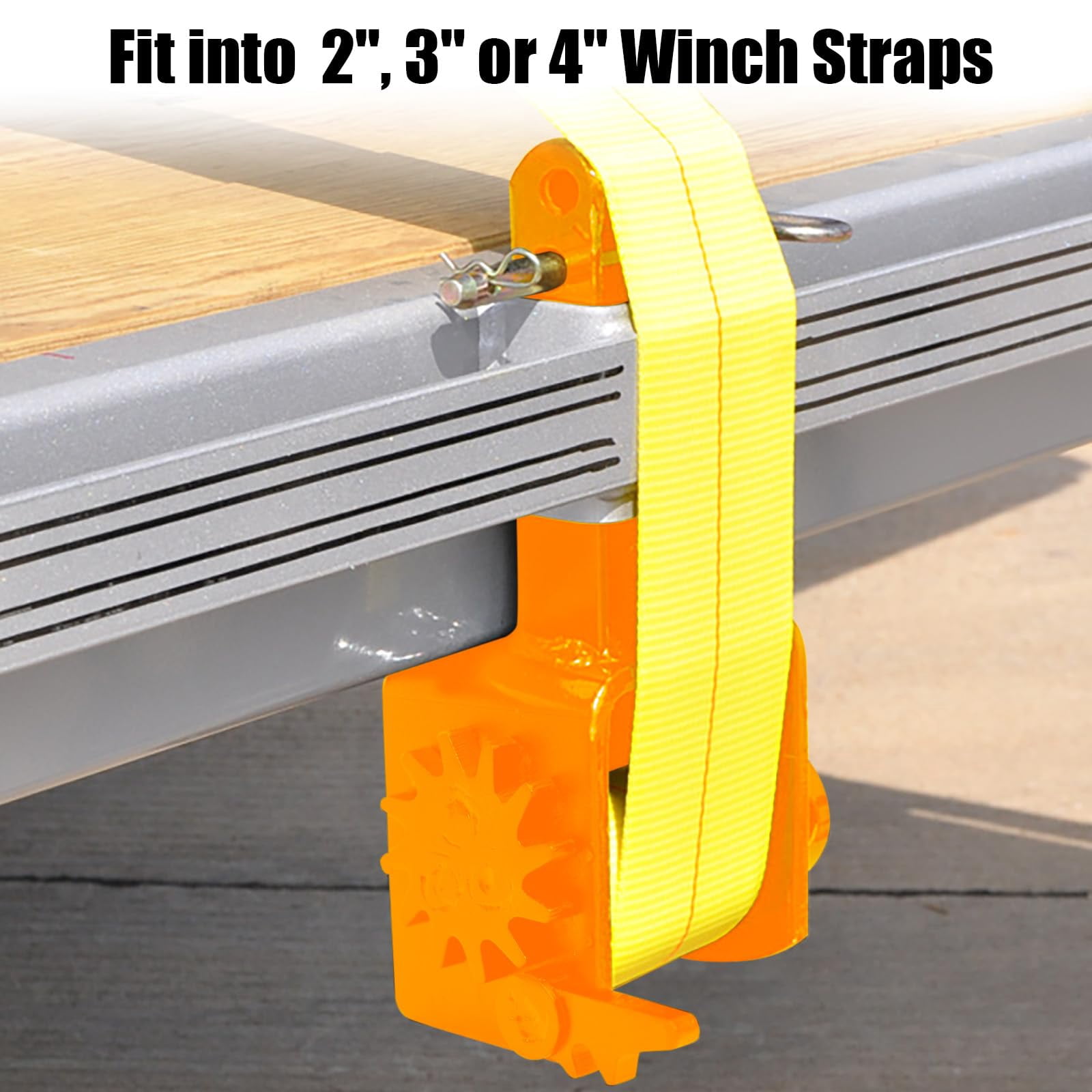 4 Pack Trailer Stake Pocket Winch, Heavy Duty Stake Pocket D Ring for Flatbed Trailer Trucks and Winches