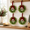 Green-4pc, variant on Mix-2 Mini Wreaths Set for Kitchen Cabinets, Indoor Use, 2 Pieces with Bows