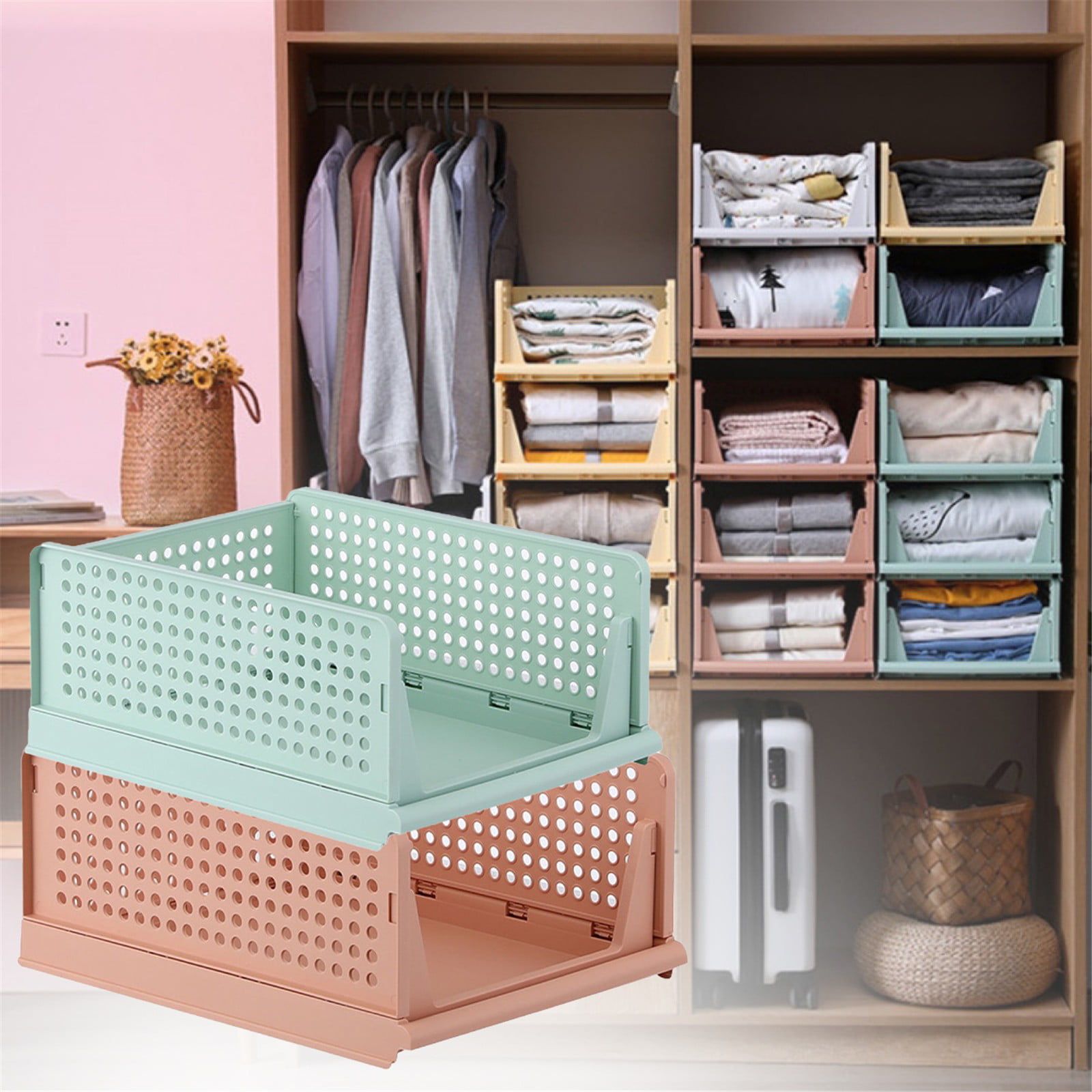 Details about   Large Felt Storage-Basket Closet Laundry-Bags Shelf Box Organizer Tidy Container 