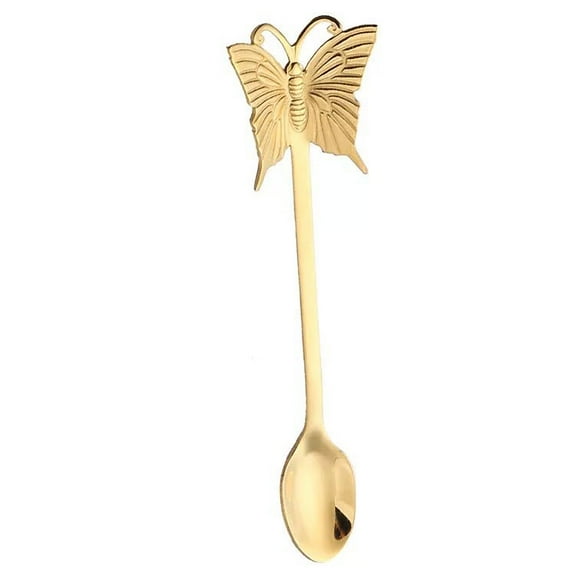 Creative Stainless Steel Butterfly Spoon Dessert Cake Tea Set Coffee Spoon Kitch