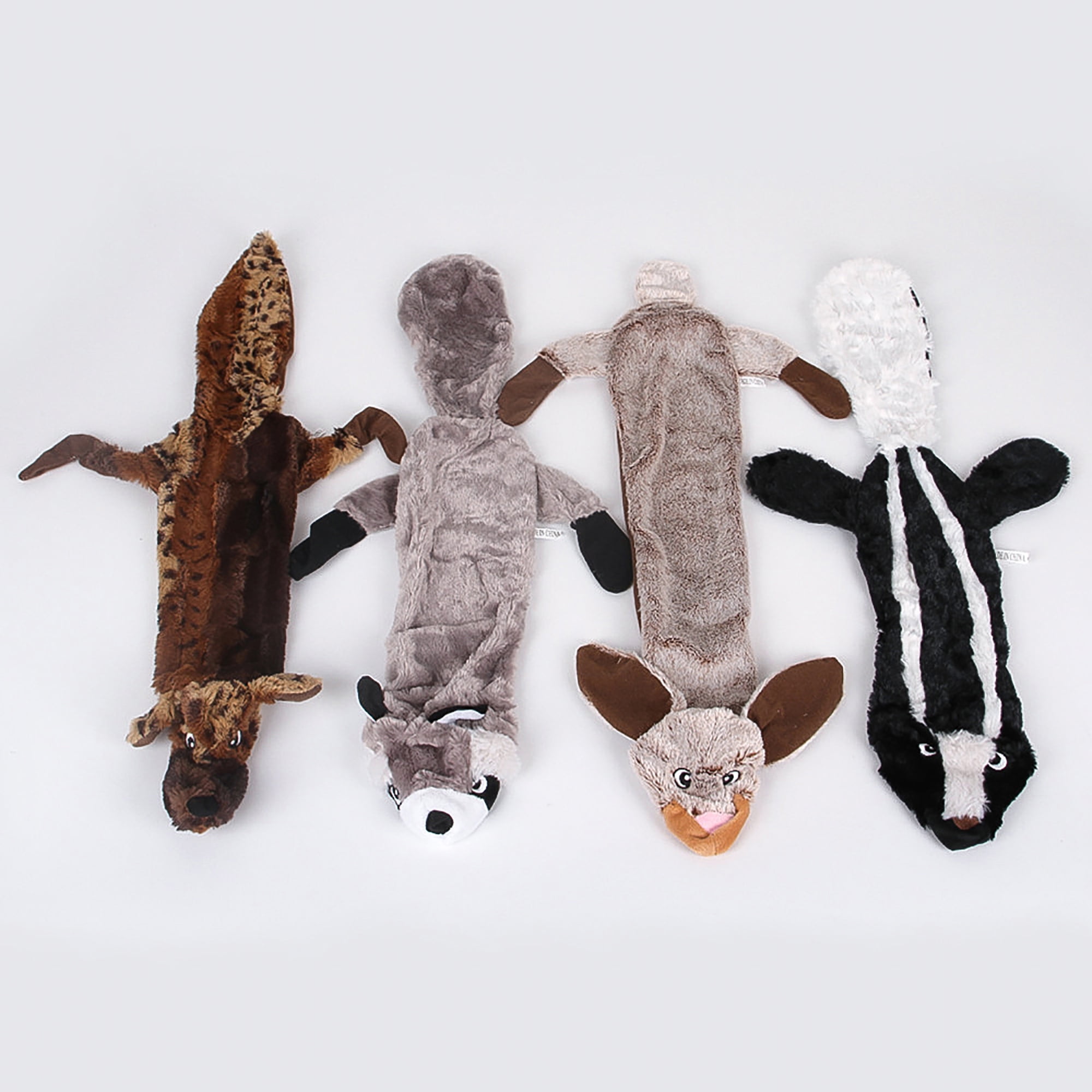 Kepooman 4 Pieces Dog Squeaky Toys for Teething Chewing and Playtime, No Stuffing Plush Animal Dog Toy for Small Medium Large Dog Pets Kepooman 4 Pieces Dog Squeaky Toys for Teething Chewing and Playtime, No Stuffing Plush Animal Dog Toy for Small Medium Large Dog Pets
