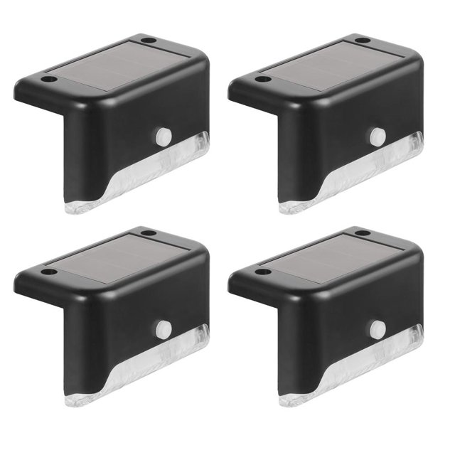4pcs LED lámpara solar al aire libre escalera jardín cerca paso luces de pared (cálido) Tmvgtek Iluminación del hogar multifuncional