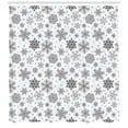 thumbnail image 3 of Ambesonne Snowflake Shower Curtain, Lace Style Winter, 69"Wx75"L, Blue Black White, 3 of 3