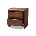 thumbnail image 2 of Baxton Studio Torres Brun Oak A Fini Table de Chevet en Bois 2 Tiroirs, 2 of 9