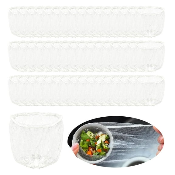 500 Pcs Disposable Sink Strainer Mesh Bags - Elastic, Anti-Clogging, Fits Most Sizes