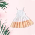 thumbnail image 2 of Sngxgn Girl's Summer Dresses Ruffle Sleeve Tiered Swing Midi Casual Sundress(A,C), 2 of 6