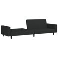 thumbnail image 2 of vidaXL 2-Seater Sofa Bed Black Velvet, 2 of 5