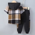 thumbnail image 5 of LvhaoGJOB Little Kids Boys 2-Piece Outfit Set, Black - plaid pattern, tartan plaid, 5 of 7