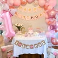 thumbnail image 6 of 40 inch Number 0 Balloon with Bow Pink Happy Birthday Jumbo Aluminum Film Number Balloon for Girls Daughter Birthday Decorations Party Supplies (Number 0), 6 of 9