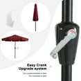 thumbnail image 4 of MASTERCANOPY 9ft Patio Market Umbrella with Valance, Tilt and Crank, Burgundy, 4 of 6