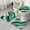 Blue And Gold, variant on Teal and Gold Marble Swirls Pattern Bathroom Rugs Sets 3 Piece,Toilet Cover Set,Absorbent Non Slip Bathroom Mats Sets with U-Shaped Contour Rug Toilet Rug Set