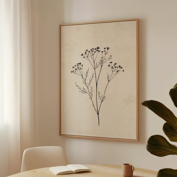 Minimalist Wildflower Botanical Print – Delicate Floral Wall Art For Modern And Rustic Decor Wall Art, Modern Wall Decor, 8x12 UNFRAMED