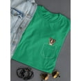thumbnail image 3 of Cute Dog At Left Chest Pocket Graphic Women Kelly Green T-Shirt, Female x-Large, 3 of 4