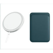 Magnetic Magsafe Wallet Card Holder+ Wireless Charger Charging Pad For Iphone 12