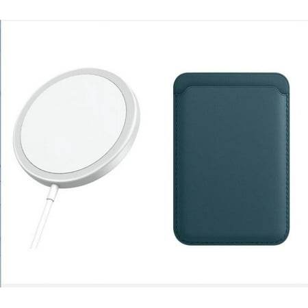 Magnetic Magsafe Wallet Card Holder+ Wireless Charger Charging Pad For Iphone 12