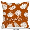thumbnail image 3 of Yeciiwht Fall Pumpkin Maple Leaf Throw Pillow Cover – 18x18 inch Linen Cushion Case for Thanksgiving Sofa, Couch, Bed & Outdoor Decor, 3 of 7