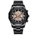 thumbnail image 1 of Hearth & Gear Business Quartz Watch For Men Metallic Craftsmanship High Tech Transparent Dial Sapphire Like Skeleton Design Modern Function Quartz Watch with Alarm Men Water Proof Ceramic Watch Women, 1 of 4