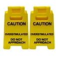 thumbnail image 1 of Visland Caution Overstimulated Desk Sign 3D Printed Warning Sign Funny Office Desk Signage Accessories, 1 of 7
